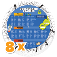 8 x La rueda del vocabulario francés - School Package