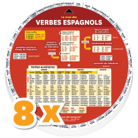 Combo 8 x La roue des verbes espagnols - With translations in French